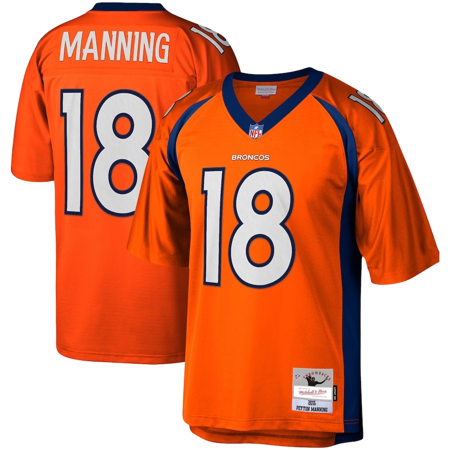 Men's Denver Broncos Peyton Manning Mitchell & Ness Orange Legacy Replica Jersey - Jersey