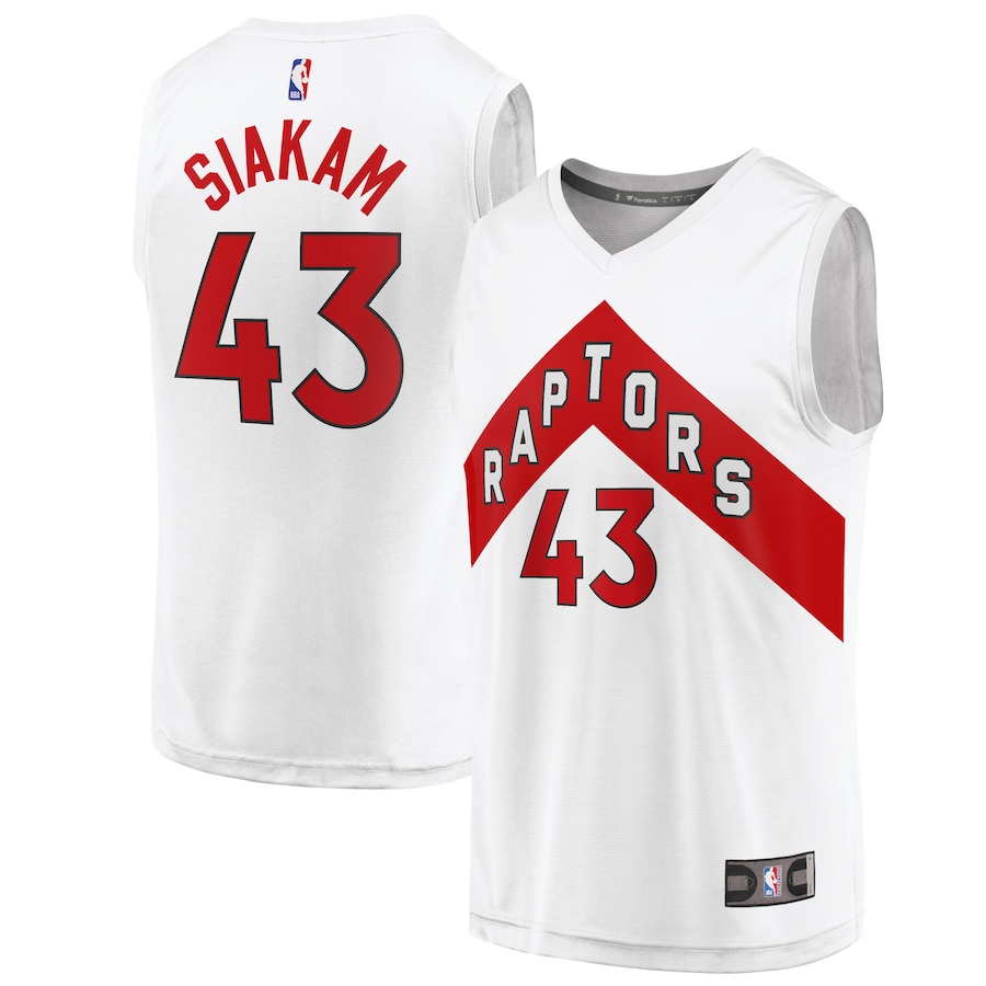 Men's Toronto Raptors Pascal Siakam Fanatics White Fast Break Replica Player Jersey - Association Edition - Jersey