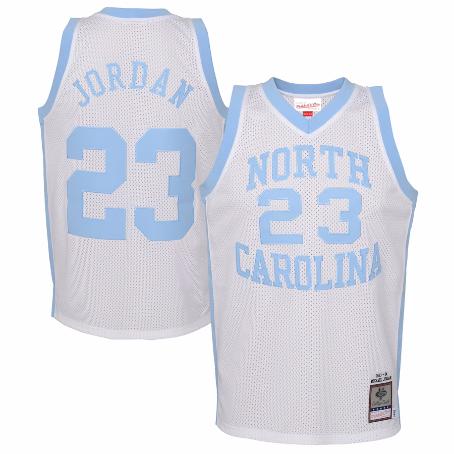 Michael Jordan North Carolina Tar Heels Mitchell & Ness Youth 1983/84 Authentic Retired Player Jersey - White - Jersey