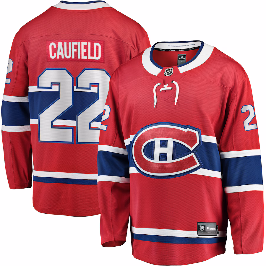 Men's Montreal Canadiens Cole Caufield Fanatics Red Home Breakaway Replica Jersey - Jersey