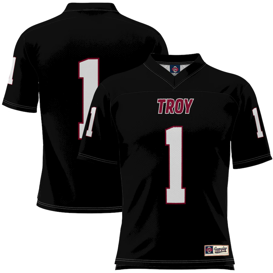 #1 Troy University Trojans GameDay Greats Football Jersey - Black - Jersey