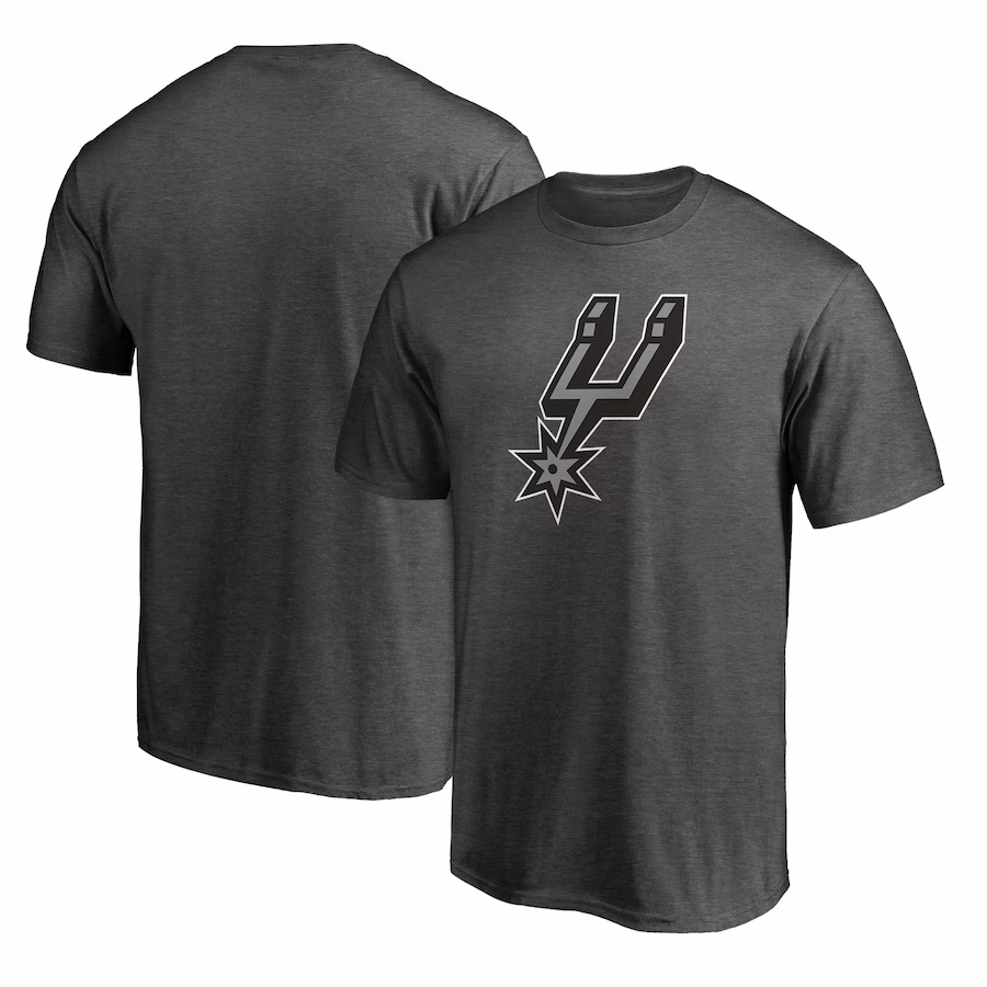 Men's San Antonio Spurs Charcoal Logo T-Shirt - Jersey