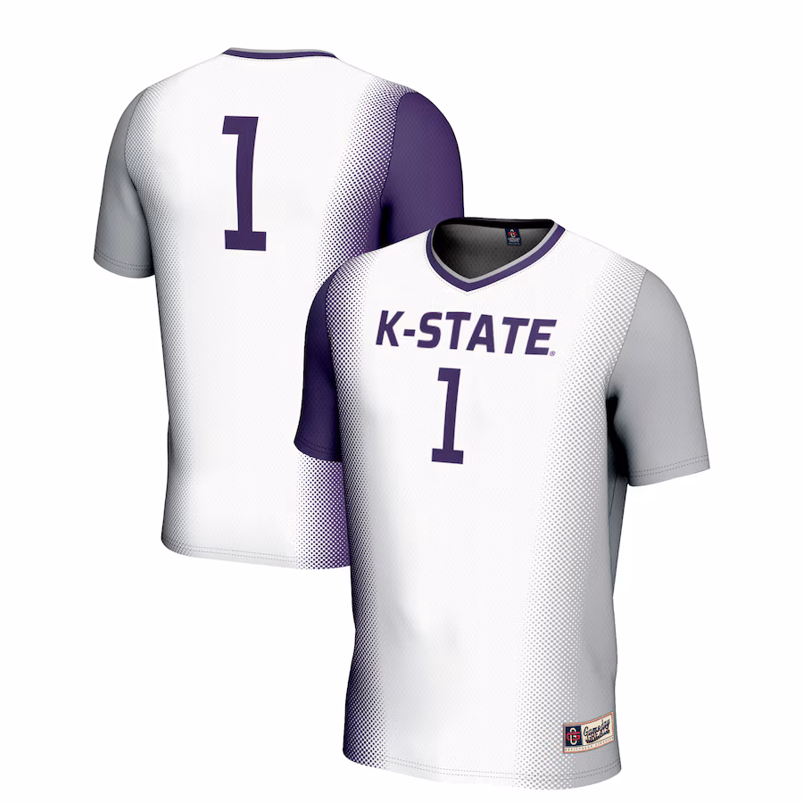 Unisex GameDay Greats #1 White Kansas State Wildcats  Lightweight Women's Soccer Jersey - Jersey