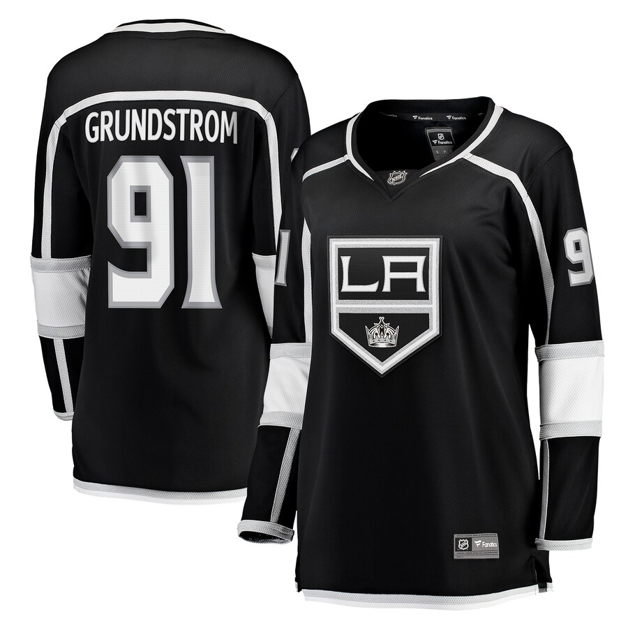 Women's Los Angeles Kings Carl Grundstrom Fanatics Branded Black Home Breakaway Player Jersey - Jersey
