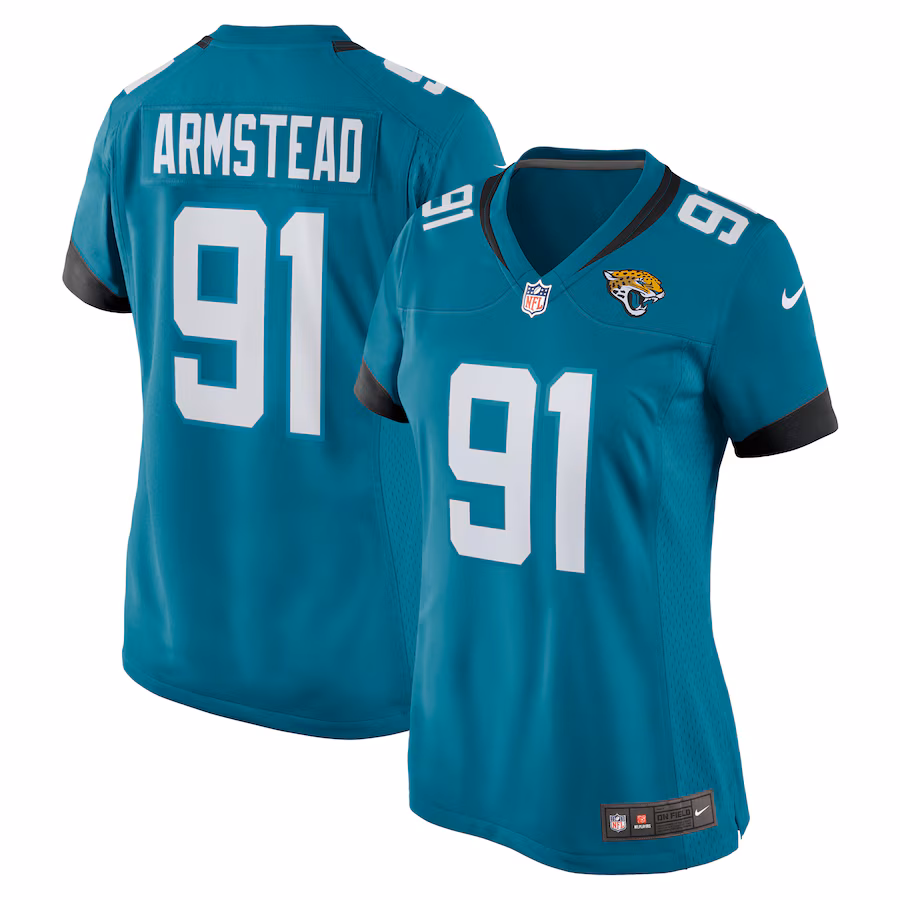 Women's Jacksonville Jaguars Arik Armstead Nike  Teal Team Game Jersey - Jersey