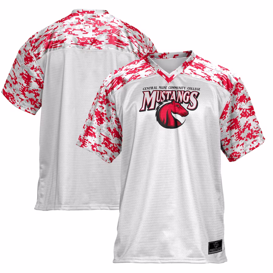 Central Maine Community College ProSphere Camo Football Jersey - Gray - Jersey