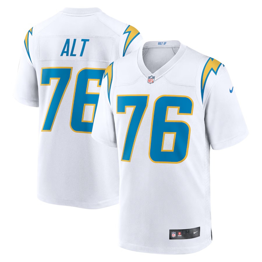 Men's Los Angeles Chargers Joe Alt Nike White Player Game Jersey - Jersey