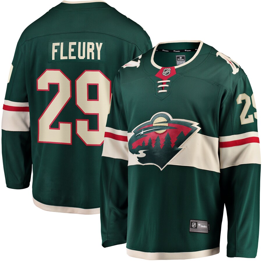 Men's Minnesota Wild Marc-Andre Fleury Fanatics Branded Green Home Breakaway Player Jersey - Jersey