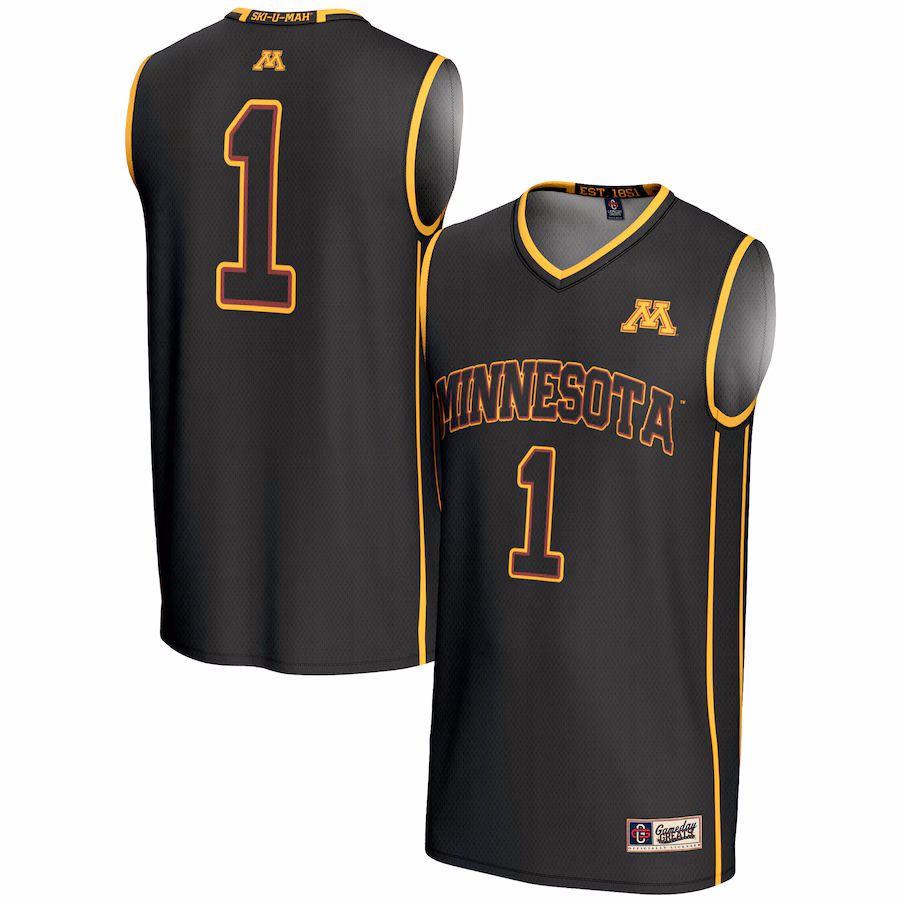 Youth GameDay Greats #1 Black Minnesota Golden Gophers Lightweight Basketball Jersey - Jersey