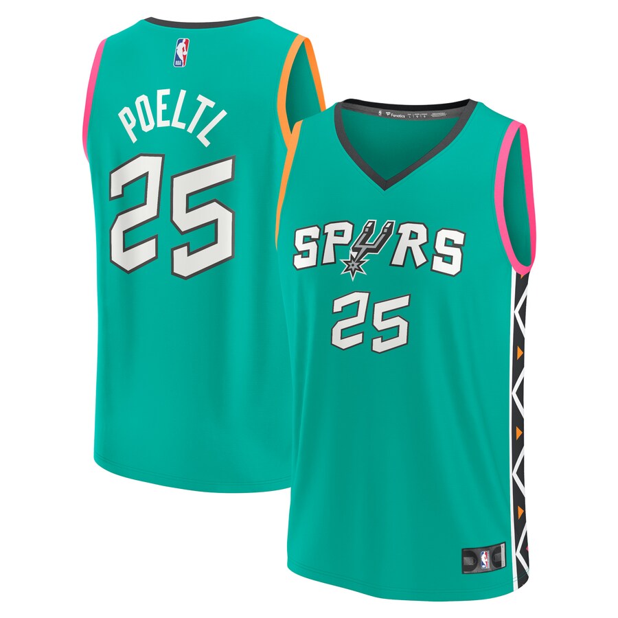 Men's San Antonio Spurs Jakob Poeltl Fanatics Green Fastbreak Jersey - City Edition - Jersey