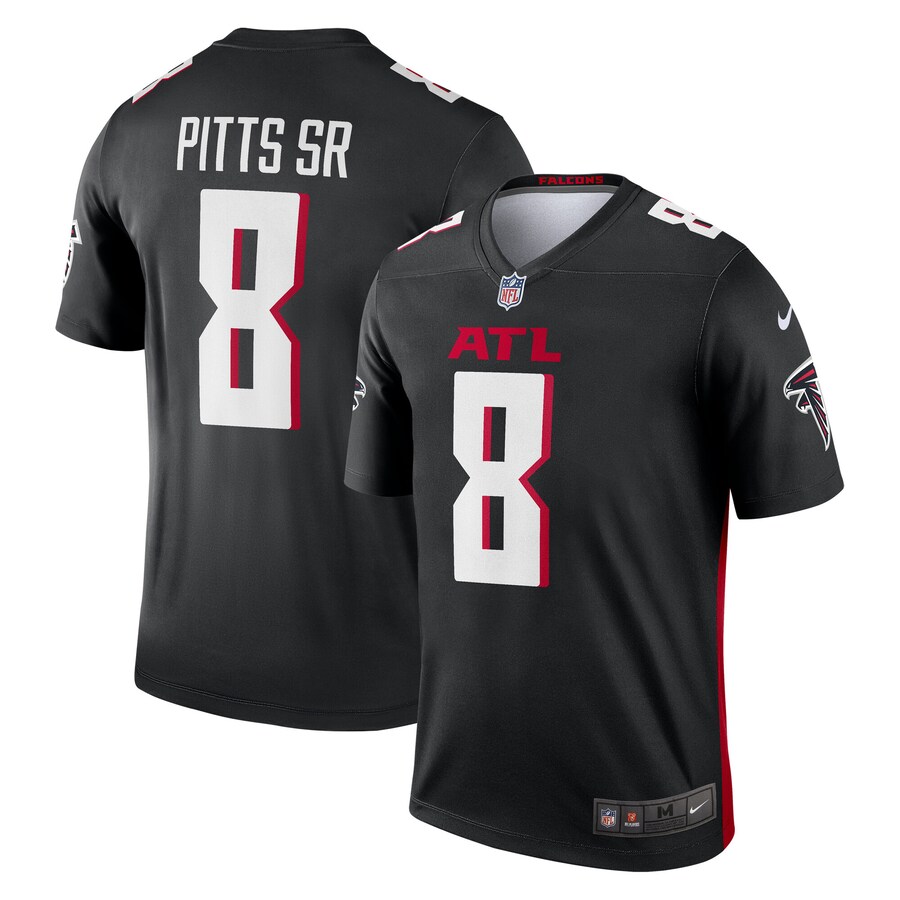 Men's Atlanta Falcons Kyle Pitts Sr. Nike Black Team Legend Jersey - Jersey
