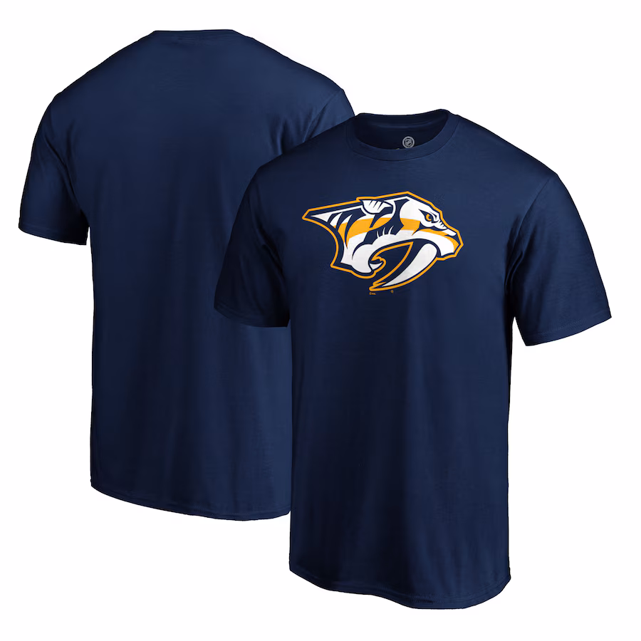 Men's Nashville Predators Navy Primary Logo Team T-Shirt - Jersey