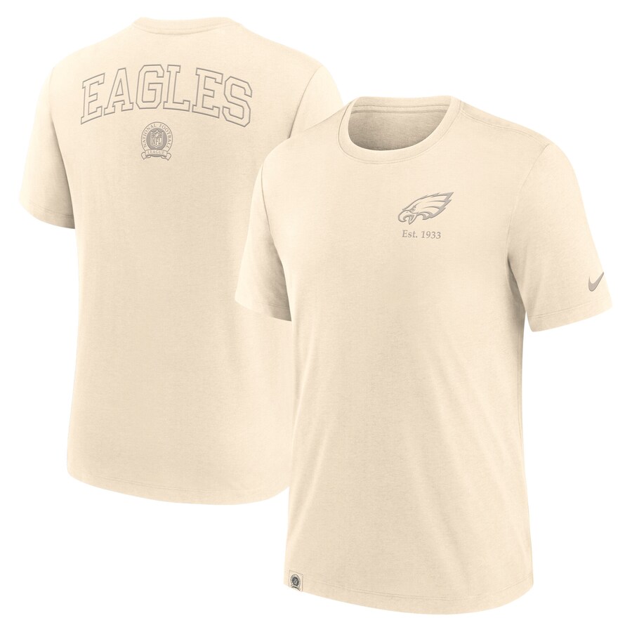 Men's Philadelphia Eagles Nike Cream Glory Tri-Blend T-Shirt - Jersey