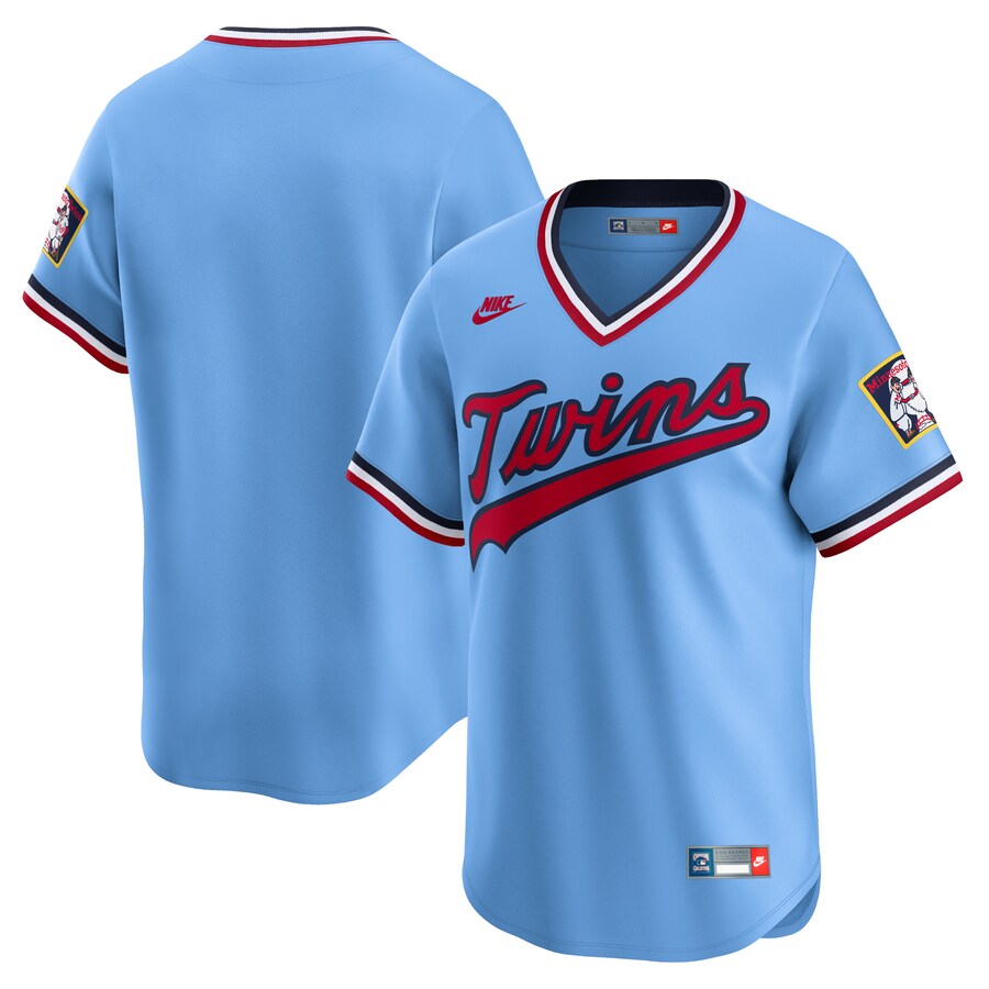 Men's Minnesota Twins Nike Light Blue Cooperstown Collection Limited Jersey - Jersey