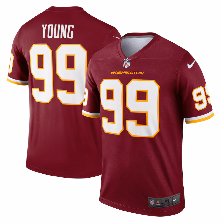 Men's Washington Football Team Chase Young Nike Burgundy Legend Jersey - Jersey