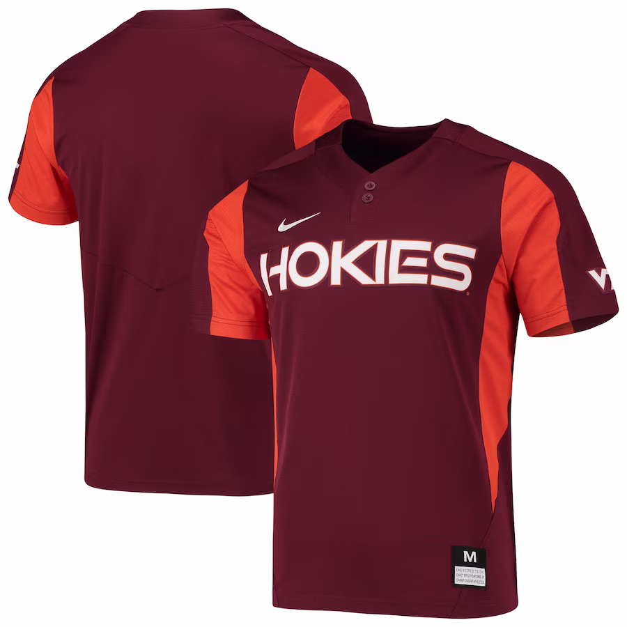 Virginia Tech Hokies Nike 2-Button Replica Baseball Jersey - Maroon - Jersey