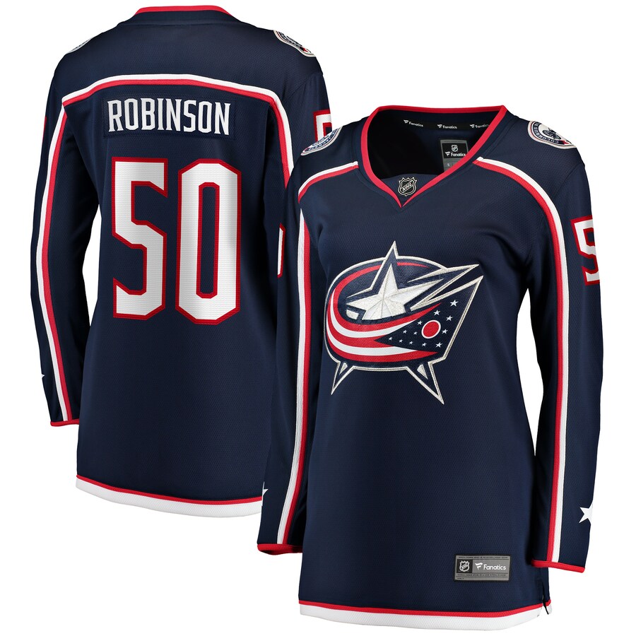 Women's Columbus Blue Jackets Eric Robinson Fanatics Branded Navy Home Breakaway Player Jersey - Jersey