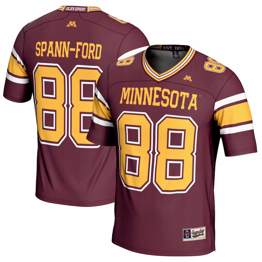 Brevyn Spann Ford Minnesota Golden Gophers GameDay Greats Youth NIL Player Football Jersey - Maroon - Jersey