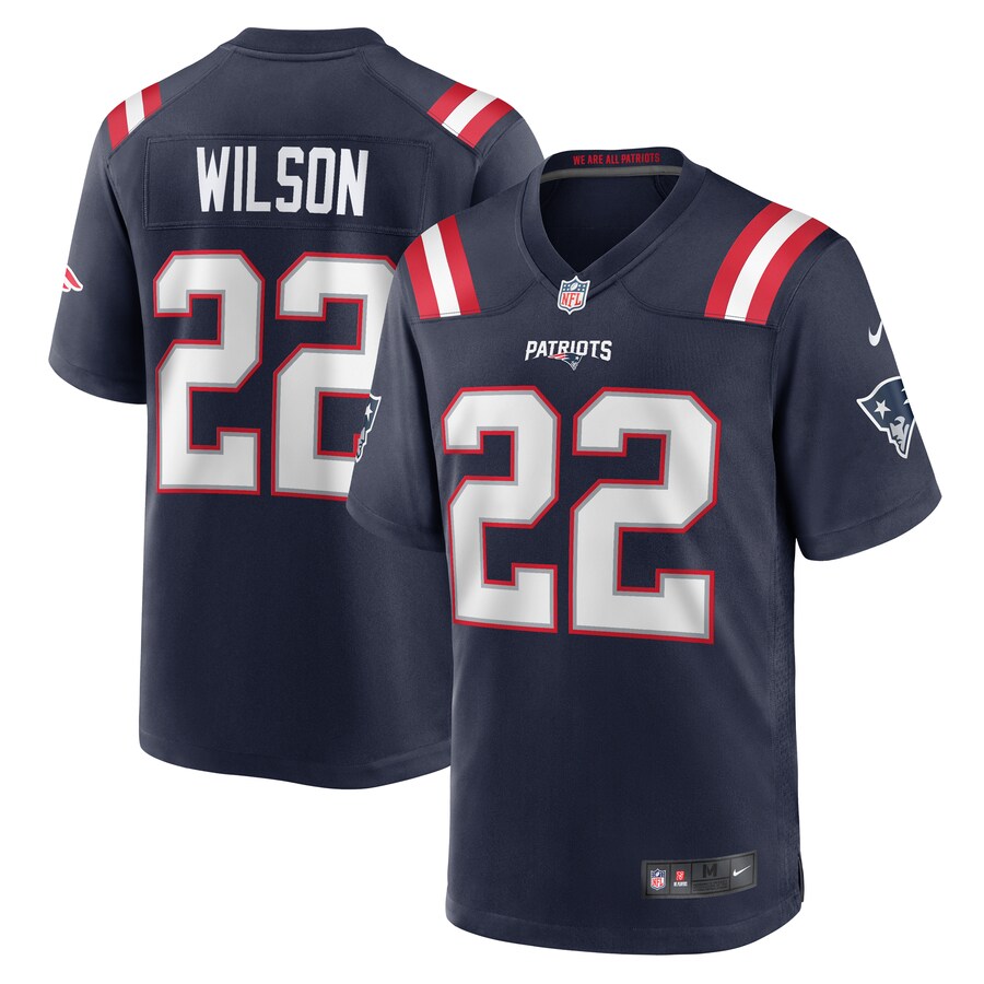 Men's New England Patriots Marco Wilson Nike Navy Game Jersey - Jersey