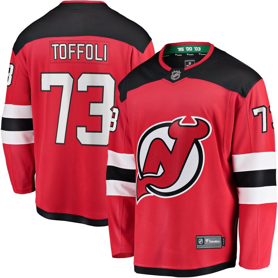 Men's New Jersey Devils Tyler Toffoli Fanatics Branded Red Home Breakaway Player Jersey - Jersey