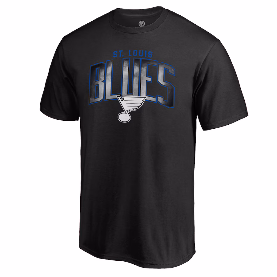 Men's St. Louis Blues Black Arch Smoke T-Shirt - Jersey