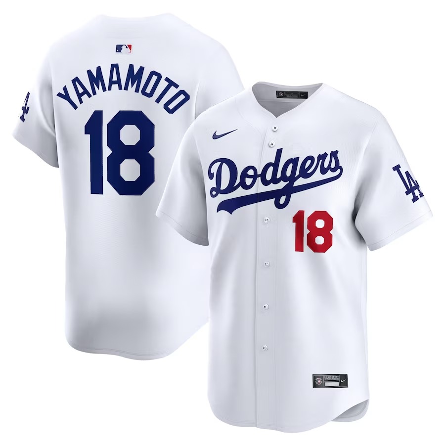Men's Los Angeles Dodgers Yoshinobu Yamamoto Nike White Home Limited Player Jersey - Jersey