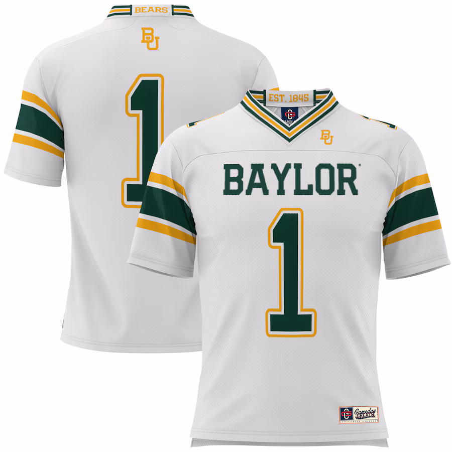 Youth GameDay Greats #1 White Baylor Bears Football Jersey - Jersey
