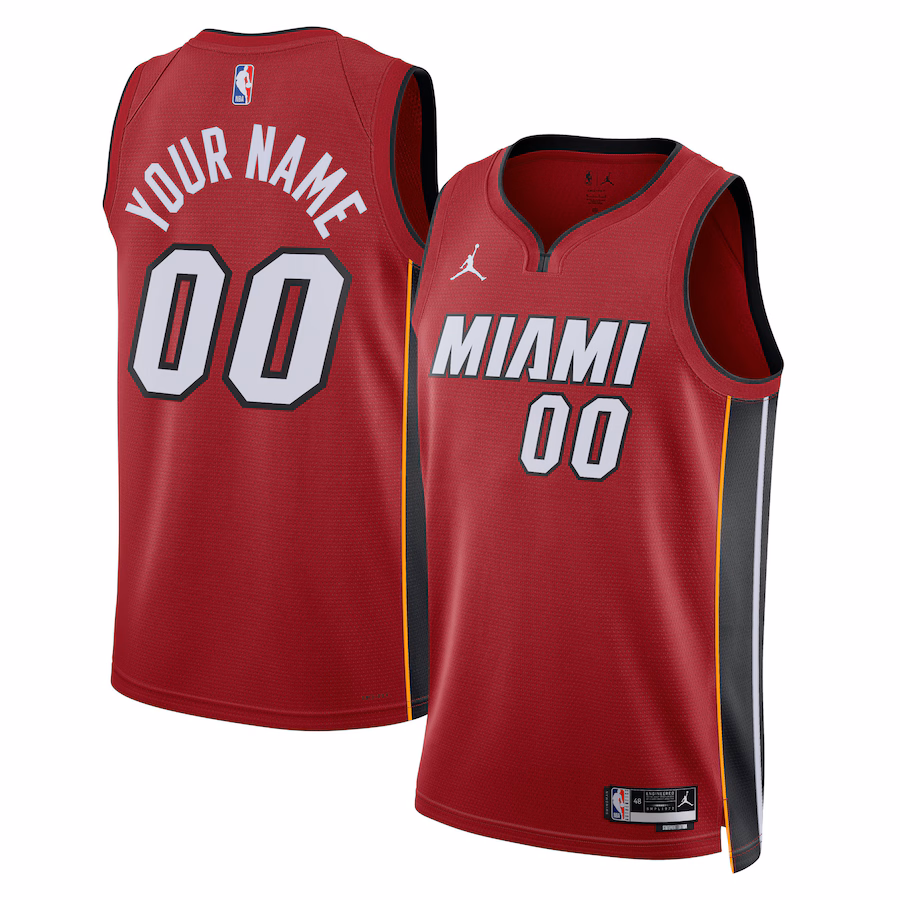 Unisex Miami Heat Jordan Brand Red 2022/23 Swingman Custom Jersey - Statement Edition - Jersey