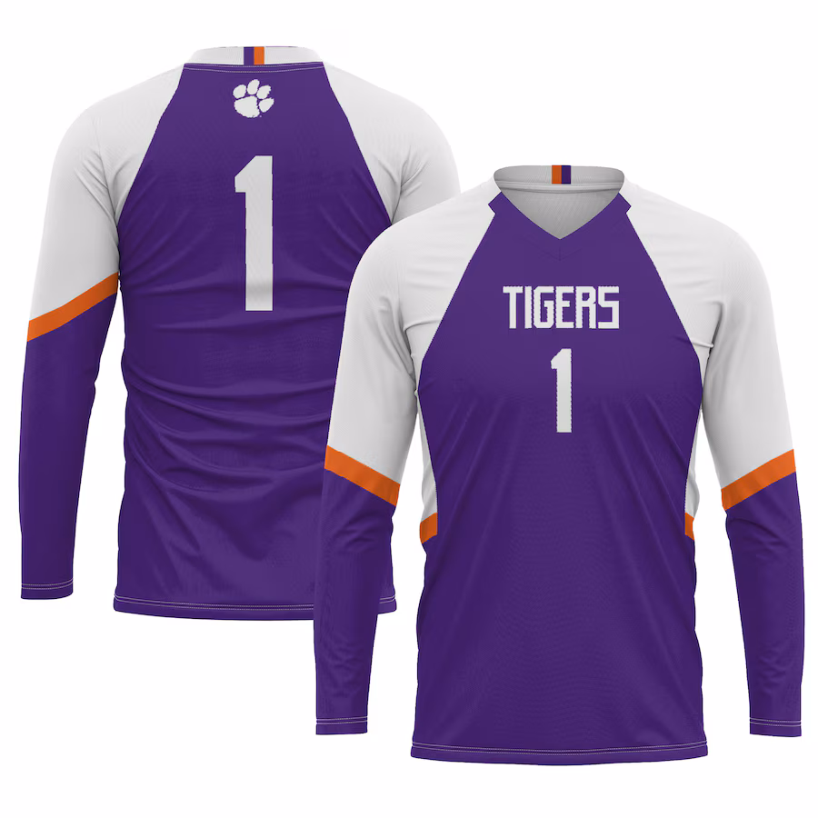 Youth GameDay Greats #1 Purple Clemson Tigers Lightweight Women's Volleyball Jersey - Jersey
