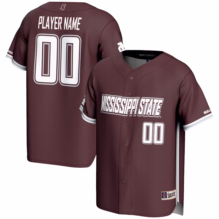 Mississippi State Bulldogs GameDay Greats Youth NIL Pick-A-Player Lightweight Baseball Jersey - Maroon - Jersey
