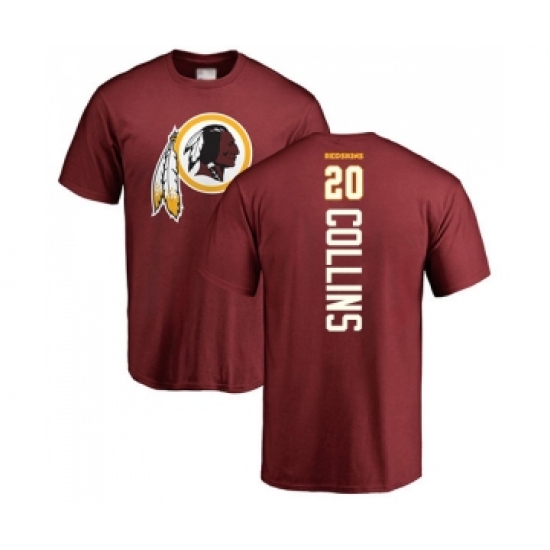 Football Washington Redskins #20 Landon Collins Maroon Backer T-Shirt - Jersey