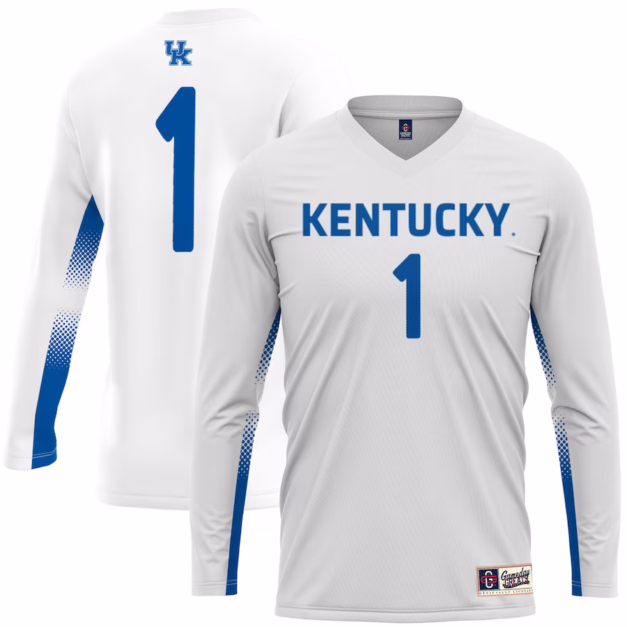 #1 Kentucky Wildcats GameDay Greats Unisex Lightweight Volleyball Jersey - White - Jersey