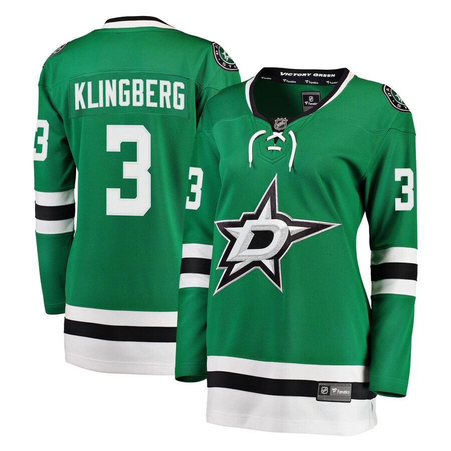 Women's Dallas Stars John Klingberg Fanatics Branded Kelly Green Breakaway Player Jersey - Jersey