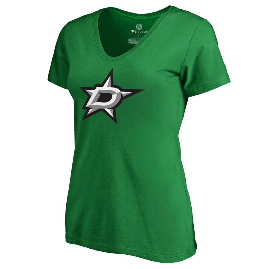 Women's Dallas Stars Kelly Green Primary Logo T-Shirt - Jersey