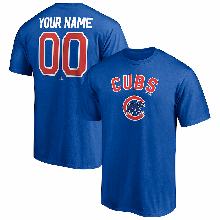 Men's Chicago Cubs Royal Personalized Team Winning Streak Name & Number T-Shirt - Jersey