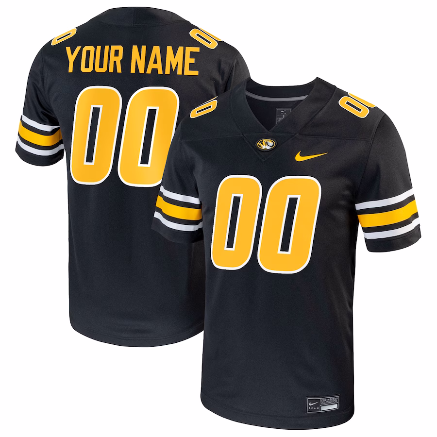 Missouri Tigers Nike Football Custom Game Jersey - Black - Jersey