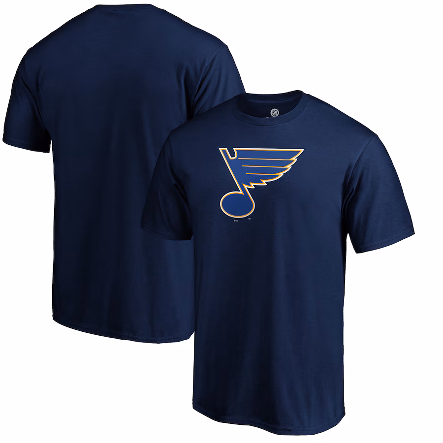 Men's St. Louis Blues Navy Primary Logo T-Shirt - Jersey