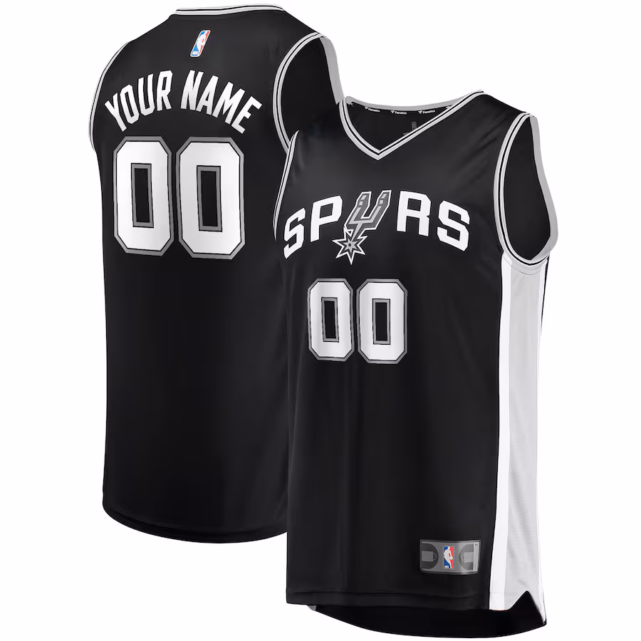 Youth San Antonio Spurs Fanatics Black Fast Break Custom Replica Jersey - Icon Edition - Jersey