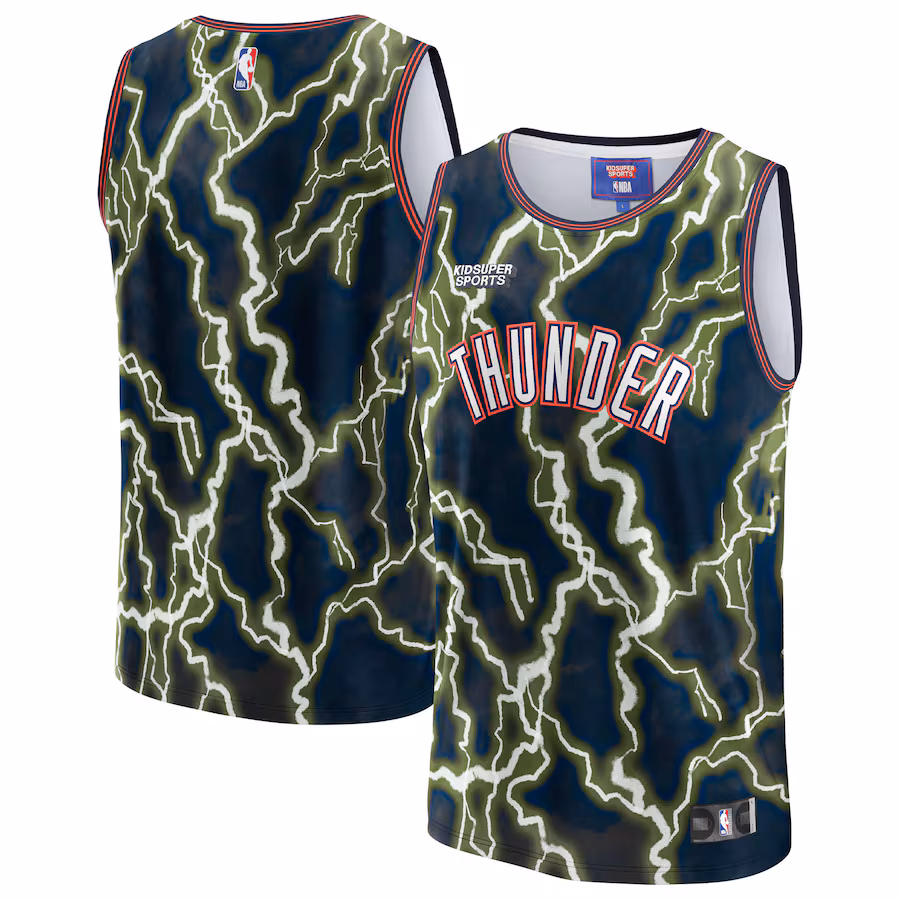 Unisex Oklahoma City Thunder NBA & KidSuper Studios by Fanatics Black Hometown Jersey - Jersey