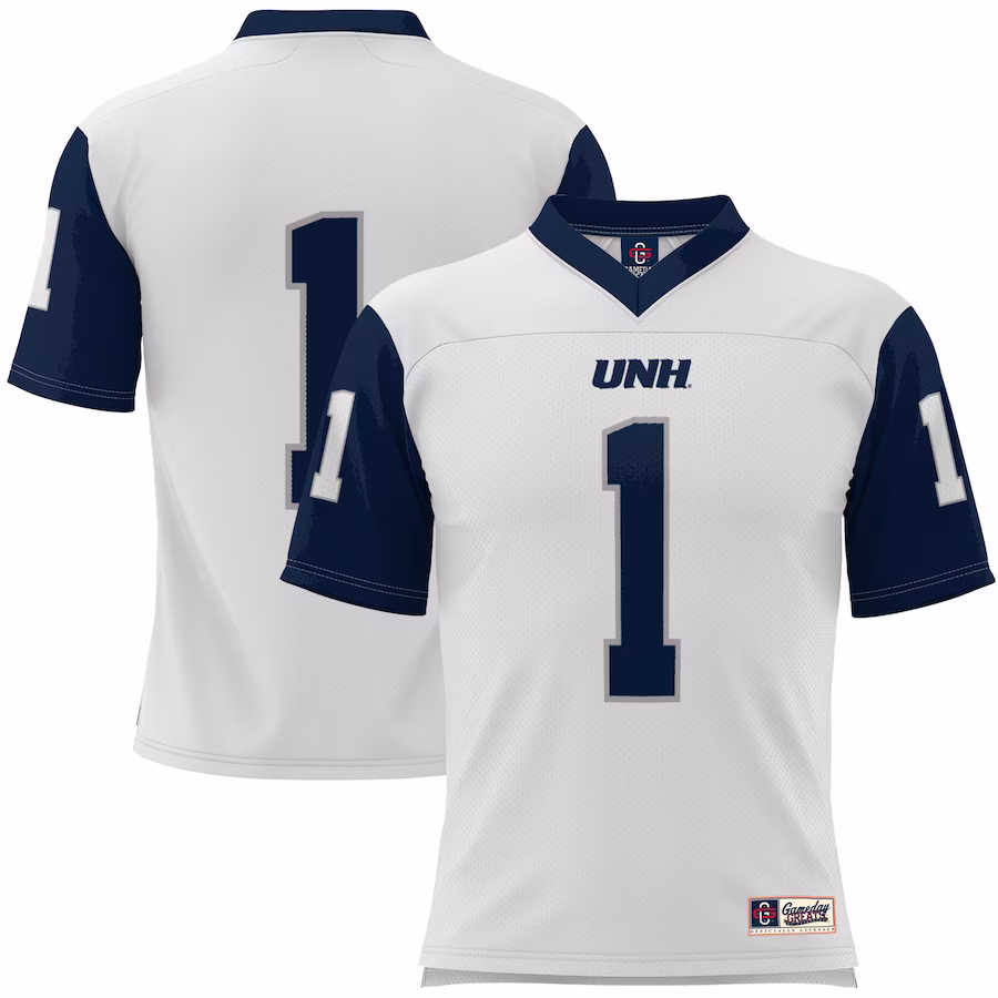 #1 New Hampshire Wildcats GameDay Greats Football Jersey - White - Jersey