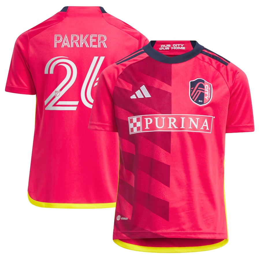 Youth St. Louis City SC Tim Parker adidas Red 2023 CITY Kit Replica Jersey - Jersey