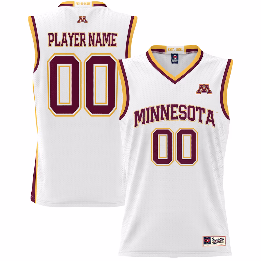 Minnesota Golden Gophers GameDay Greats Youth NIL Pick-A-Player Lightweight Basketball Jersey - White - Jersey
