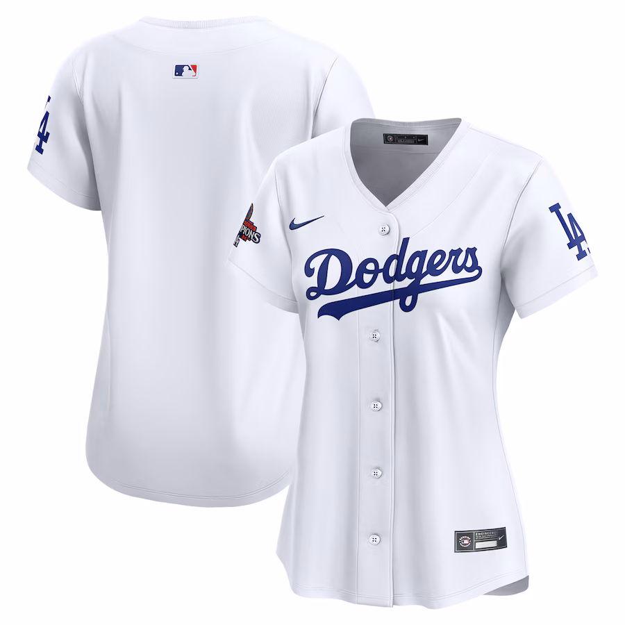 Women's Los Angeles Dodgers Nike White 2024 World Series Champions Home Limited Jersey - Jersey