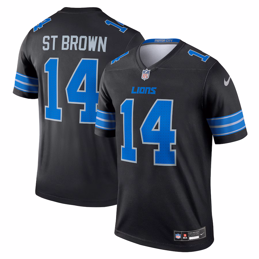 Men's Detroit Lions Amon-Ra St. Brown Nike Black Legend Jersey - Jersey