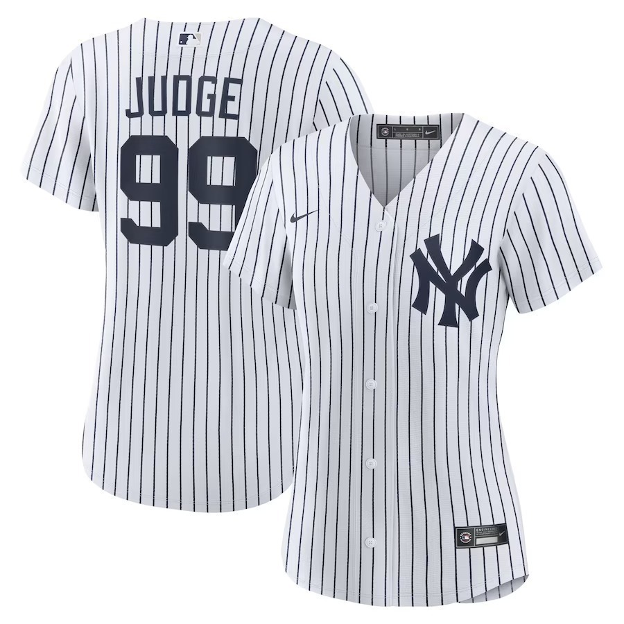 Women's New York Yankees Aaron Judge Nike White Home Replica Player Jersey - Jersey