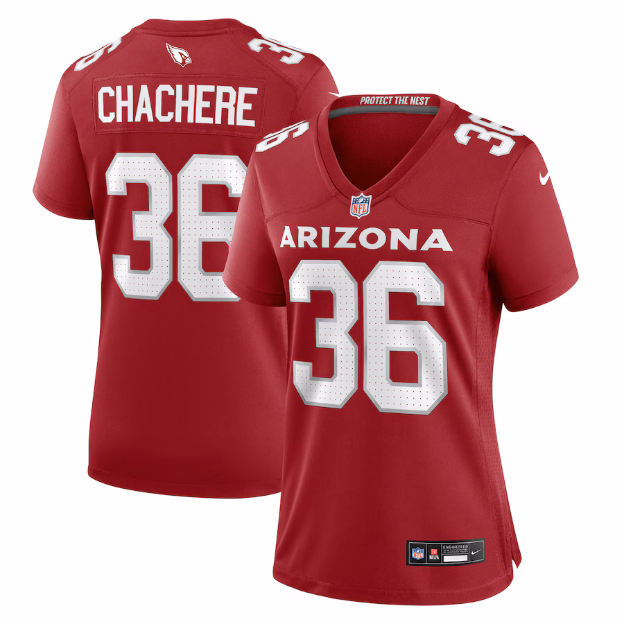 Women's Arizona Cardinals Andre Chachere Nike  Cardinal Team Game Jersey - Jersey