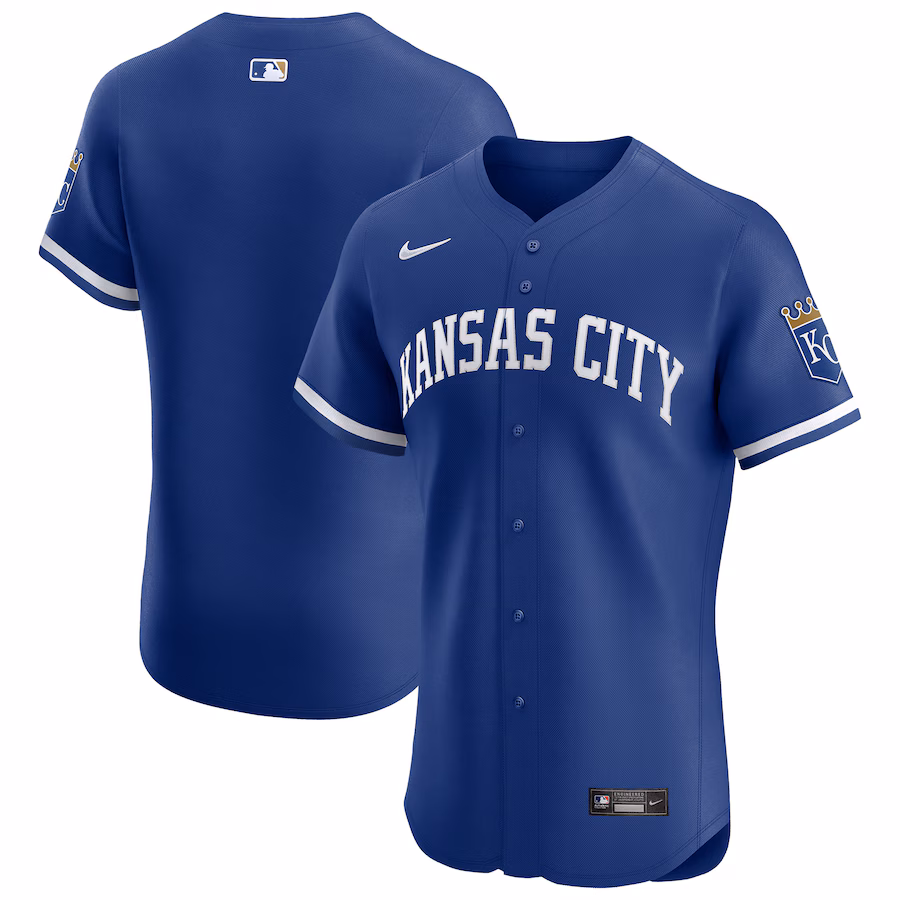 Men's Kansas City Royals Nike Royal Alternate Vapor Premier Elite Patch Jersey - Jersey