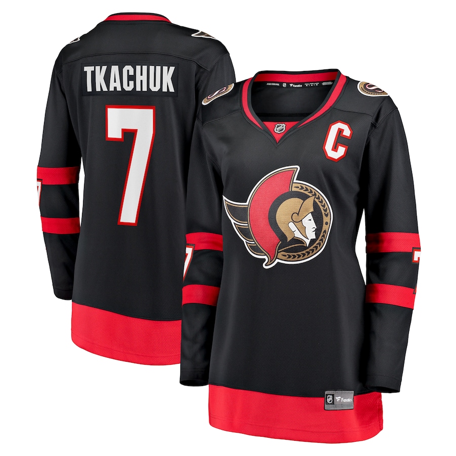 Women's Ottawa Senators Brady Tkachuk Fanatics Black Home Breakaway Player Jersey - Jersey