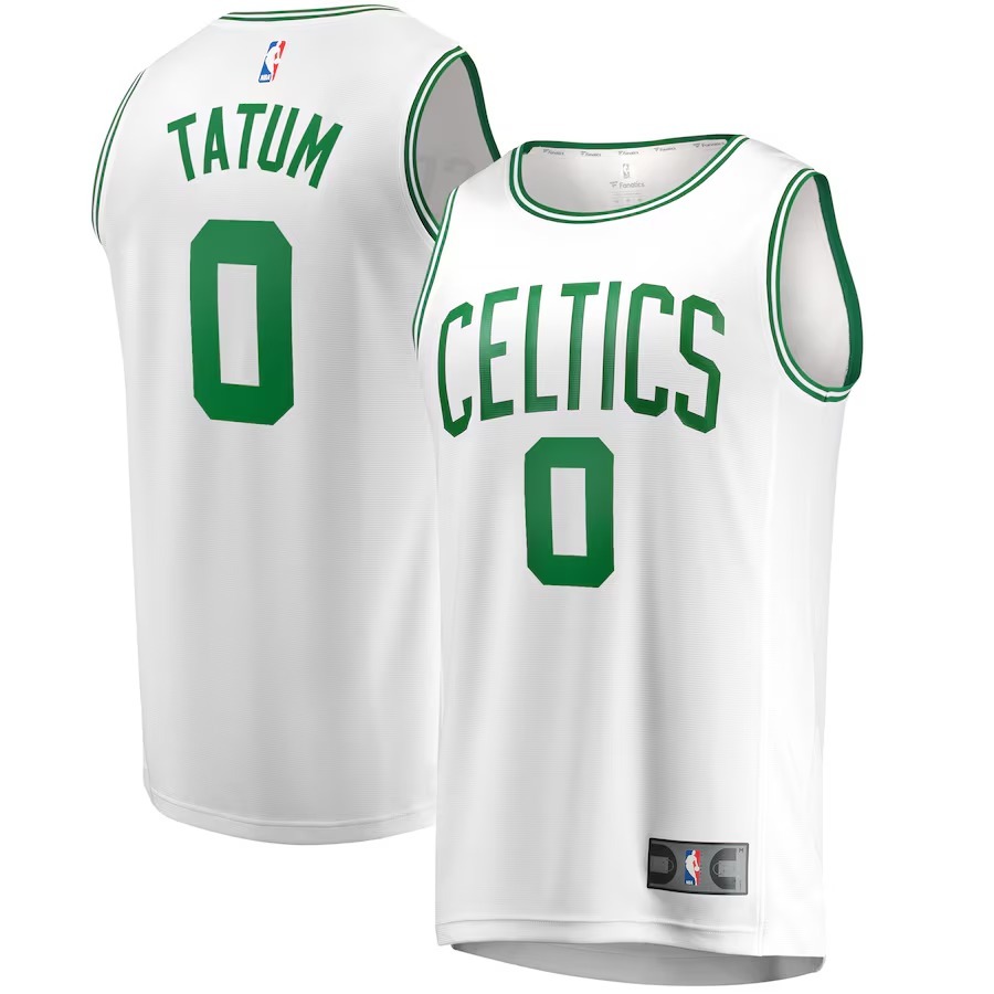 Men's Boston Celtics Jayson Tatum Fanatics White Fast Break Replica Player Jersey - Association Edition - Jersey