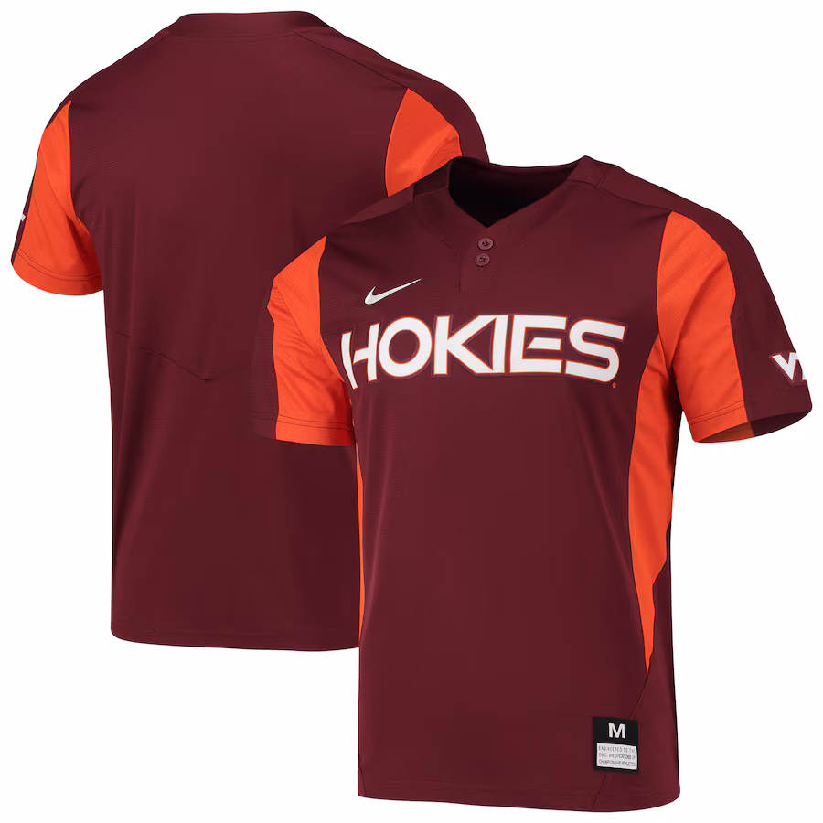 Men's Nike Maroon Virginia Tech Hokies 2-Button Replica Baseball Jersey - Jersey
